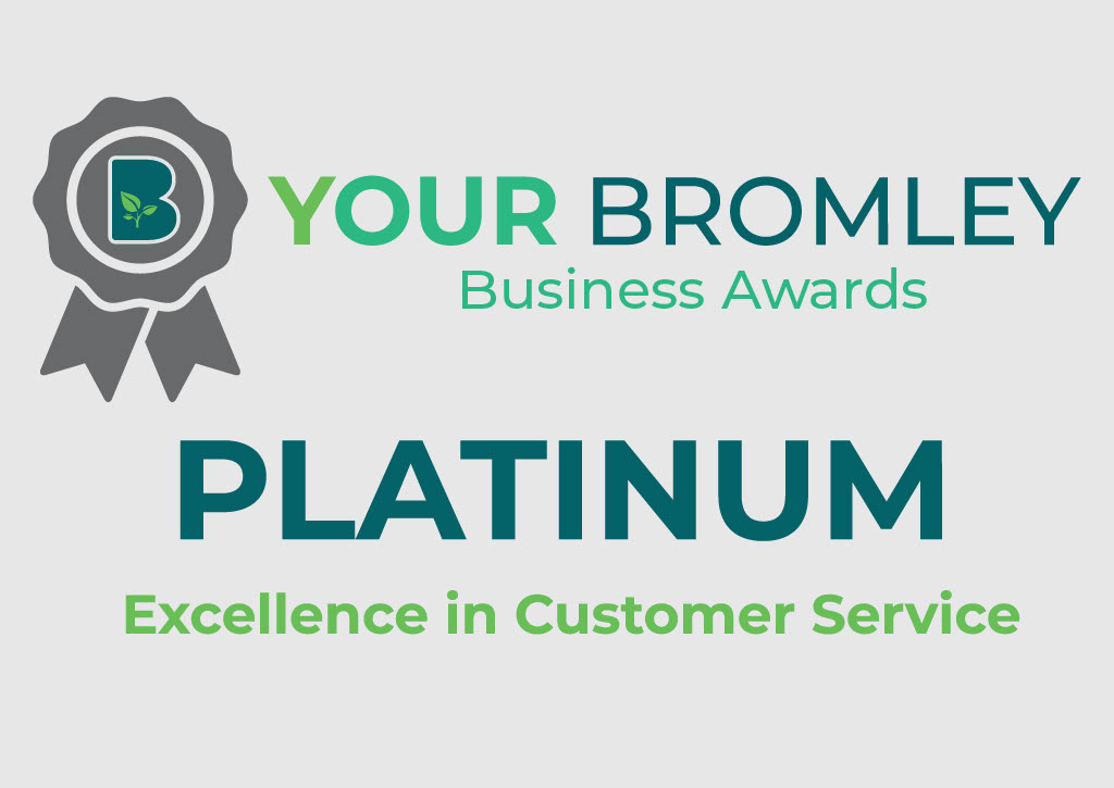 All Smiles Dental Practice receiving the Your Bromley Business Awards Platinum recognition for Excellence in Customer Service.